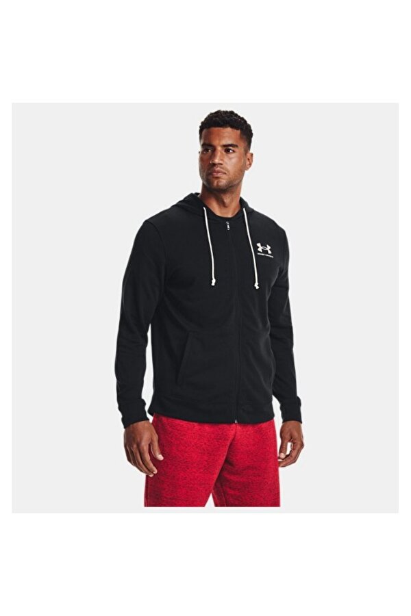 Under Armour Full Zip Rival Terry Lc Erkek Siyah Kapüşonlu Ceket