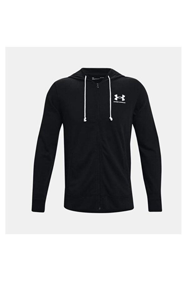 Under Armour Full Zip Rival Terry Lc Erkek Siyah Kapüşonlu Ceket