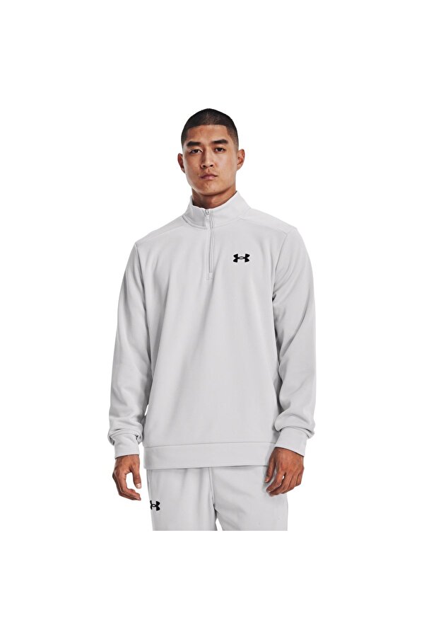 Under Armour Fleece Erkek Gri Dik Yaka Sweatshirt