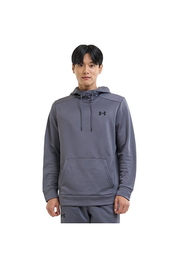 Under Armour Armour Fleece Erkek Gri Kapüşonlu Sweatshirt