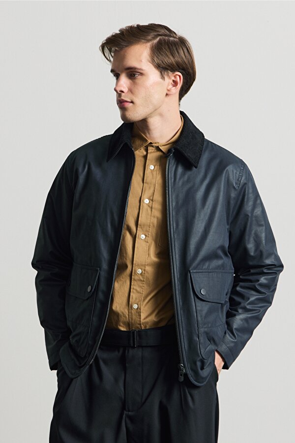 Danger Erkek Kadife Yakalı Mont Ceket Lacivert