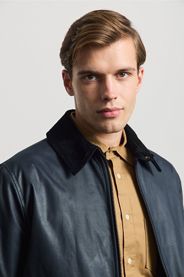 Danger Erkek Kadife Yakalı Mont Ceket Lacivert