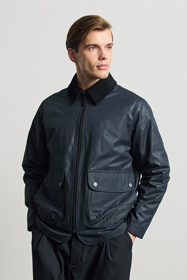 Danger Erkek Kadife Yakalı Mont Ceket Lacivert