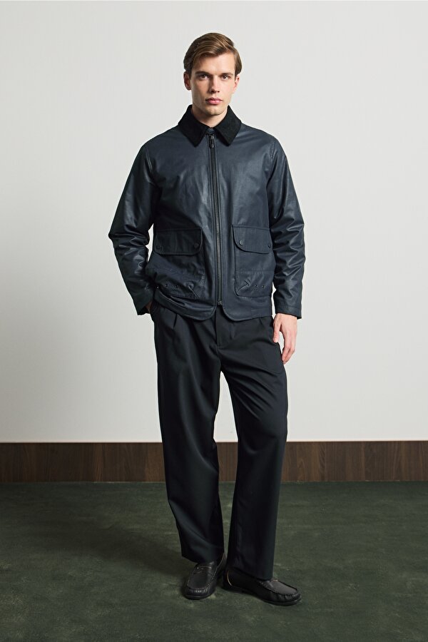 Danger Erkek Kadife Yakalı Mont Ceket Lacivert