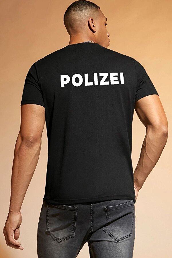 Unisex Polizei Baskılı T-shirt - FLO 3 Al 1 Öde