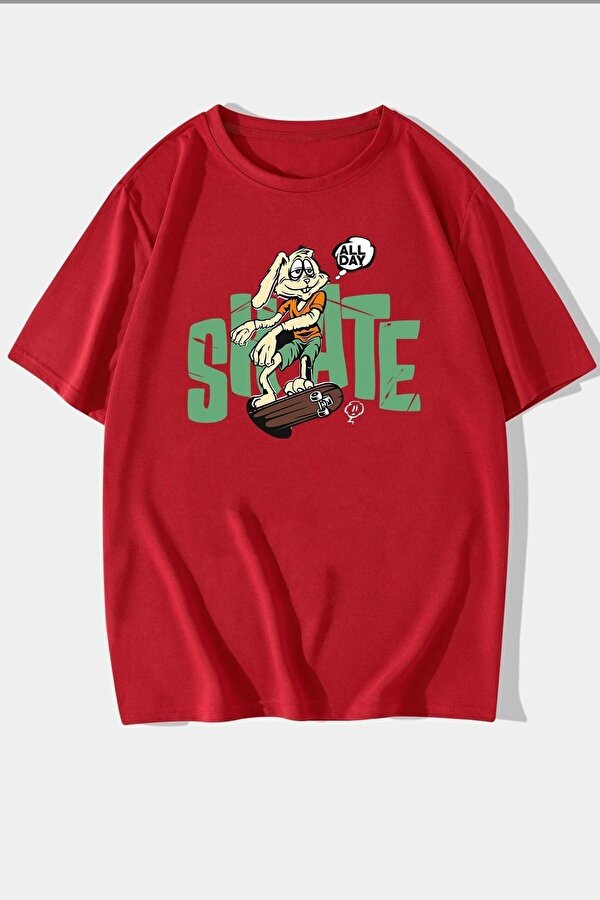 Unisex All Day Rabbit Tasarım Tshirt - 3 Al 1 Öde
