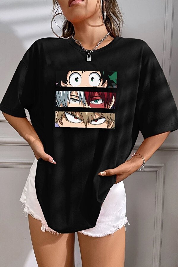 Unisex Ken Kaneki Baskılı T-shirt - FLO 3 Al 1 Öde