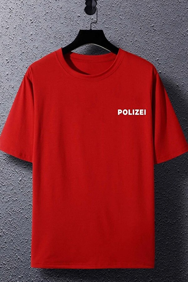 Unisex Polizei Baskılı T-shirt - 3 Al 1 Öde