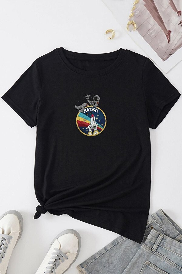 Unisex Nasa Baskılı Tshirt - 3 Al 1 Öde
