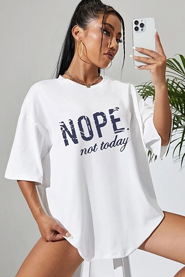 Unisex Not Today Baskılı T-shirt - 3 Al 1 Öde