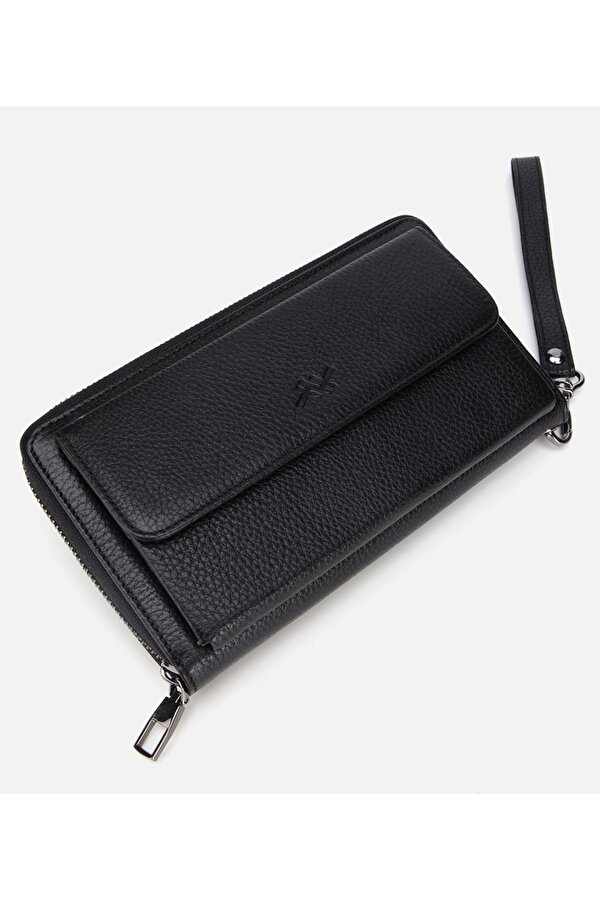 Hotiç Erkek Deri Siyah El Çantası