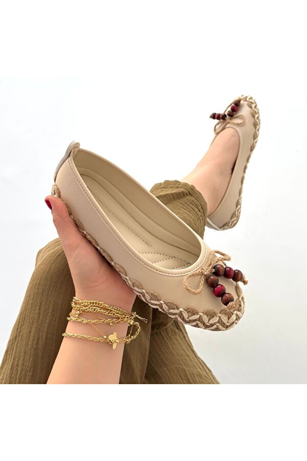 Pabucmarketi Bej Kadın Babet
