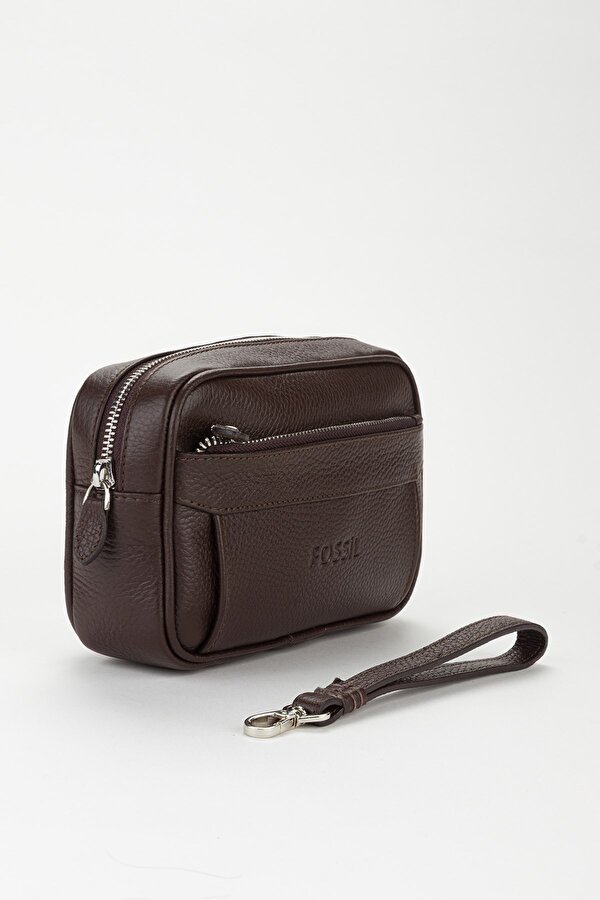 Fossil %100 Hakiki Deri Özel Minimal Tasarım El Çantası Portföy Traş Çantası