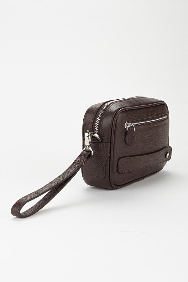 Fossil %100 Hakiki Deri Özel Minimal Tasarım El Çantası Portföy Traş Çantası