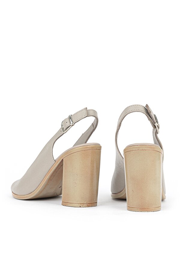 Ziya Kadın Hakiki Deri Topuklu Sandalet 1611020Z1716 Silver