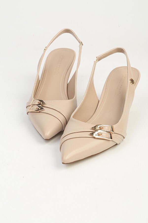 Pierre Cardin Kadın Bej Topuklu Ayakkabı PC-55727