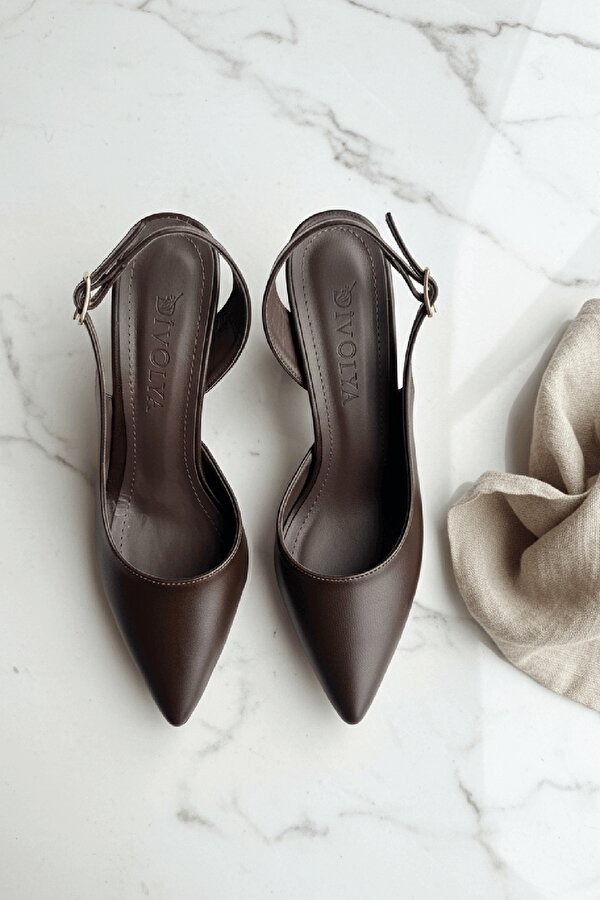 Divolya Sahra Kahverengi (8 CM Topuklu) Günlük Kullanım Topukklu Ayakkabı
