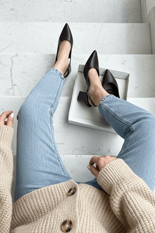 Divolya Sahra Kahverengi (8 CM Topuklu) Günlük Kullanım Topukklu Ayakkabı