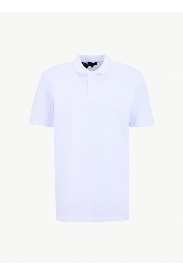 Fabrika Düz Beyaz Erkek Polo T-Shirt NOBRO CEPSIZ NB