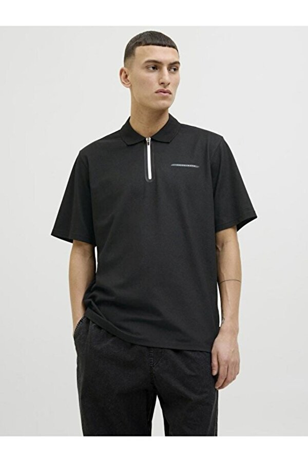 Jack & Jones Jack Jones Jcofusıon Pıque Polo Ss Sn Erkek Siyah1 Tshirt 12273127-99