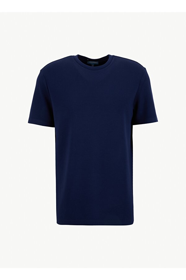 Discovery Expedition D6SM-TST3804 Lacivert Bisiklet Yaka Rahat Düz Erkek T-Shirt