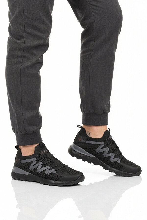 Walkway Siyah Bağcıklı Erkek Spor Ayakkabı