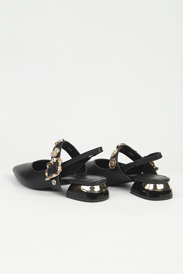 Pierre Cardin Kadın Siyah Kısa Topuklu Ayakkabı PC-55729