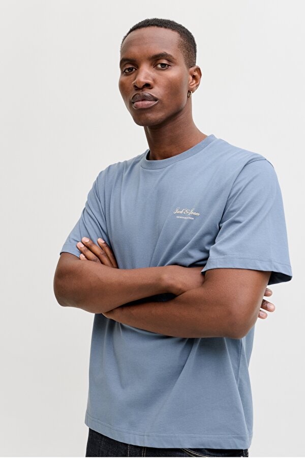 Jack & Jones JJEARCHIVE GRAPHIC TEE SS Mavi Erkek Kısa Kol T-Shirt