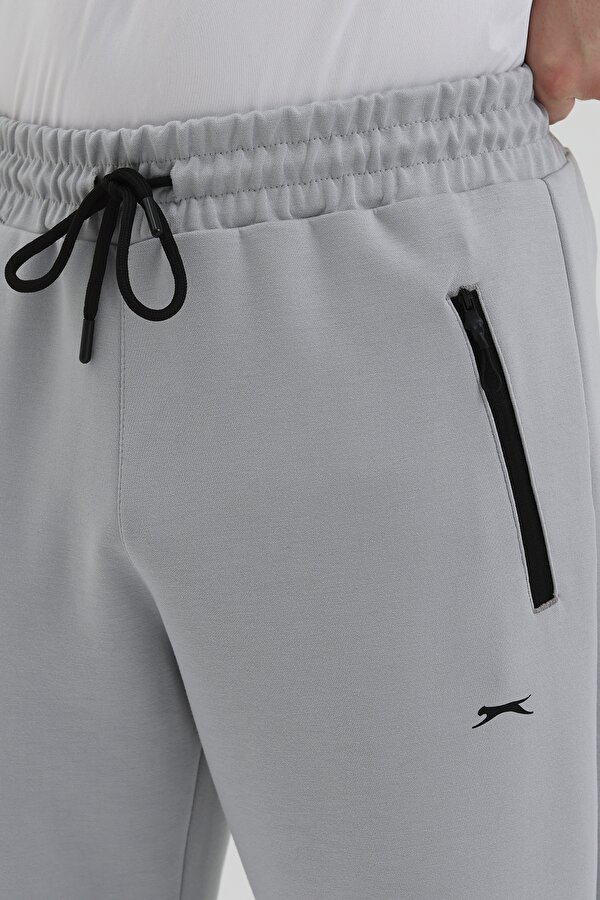 Slazenger KINGSTOR I Erkek Fermuar Cepli Gri Eşofman Altı