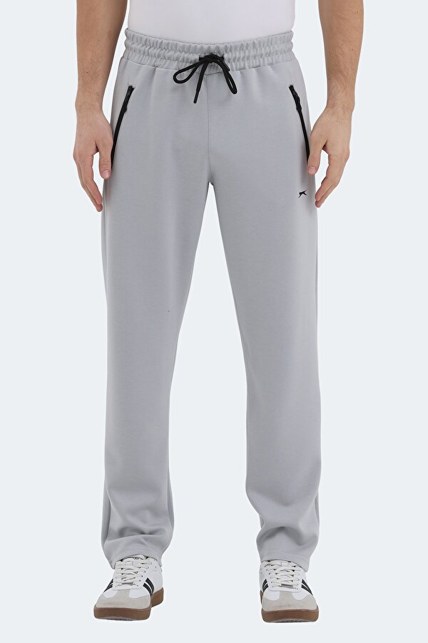 Slazenger KINGSTOR I Erkek Fermuar Cepli Gri Eşofman Altı