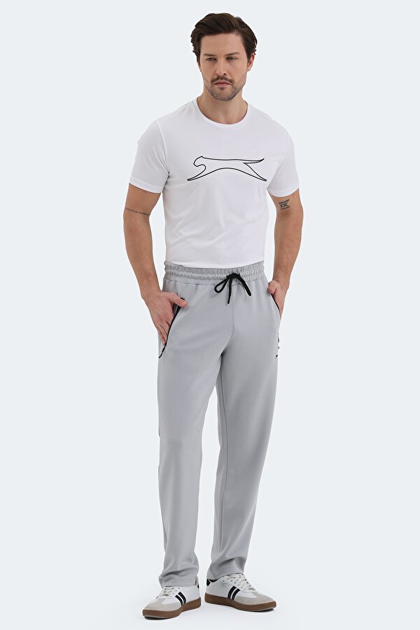 Slazenger KINGSTOR I Erkek Fermuar Cepli Gri Eşofman Altı