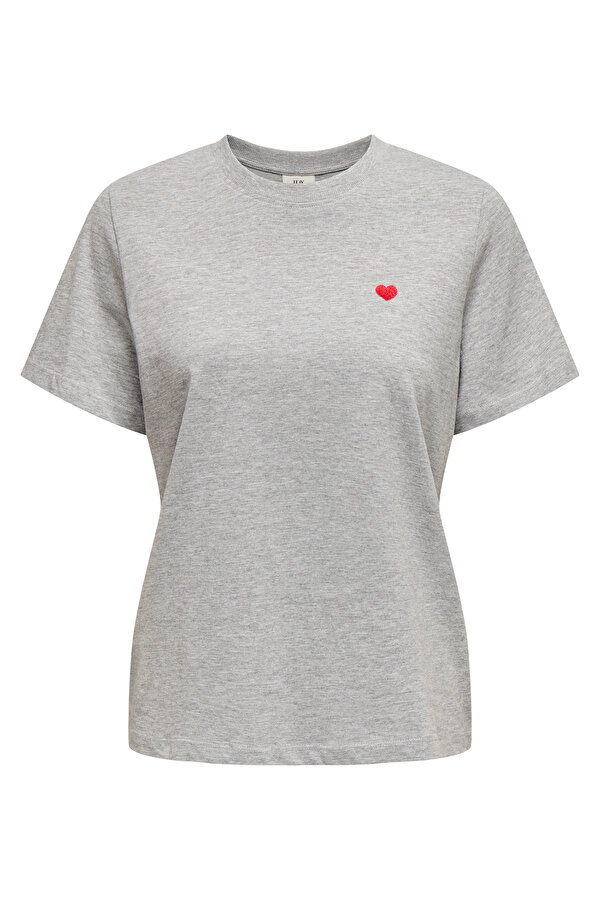 JDY Bayan T Shirt 15298612 AÇIK GRİ