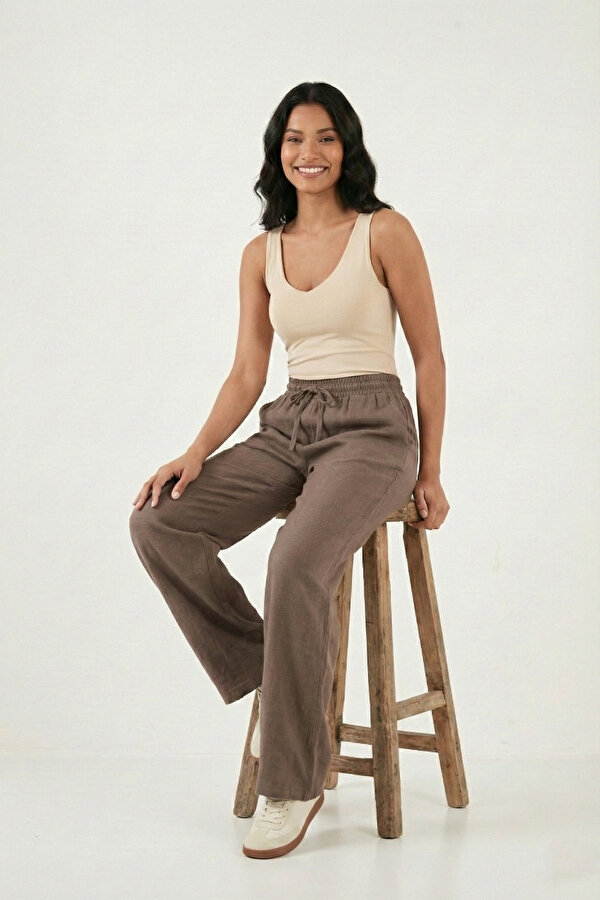 Lela Bayan Pantolon 668YP5118 KAHVE