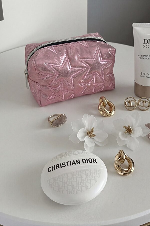 BAHELS Stargirl Pembe Yıldız Makyaj Çantası