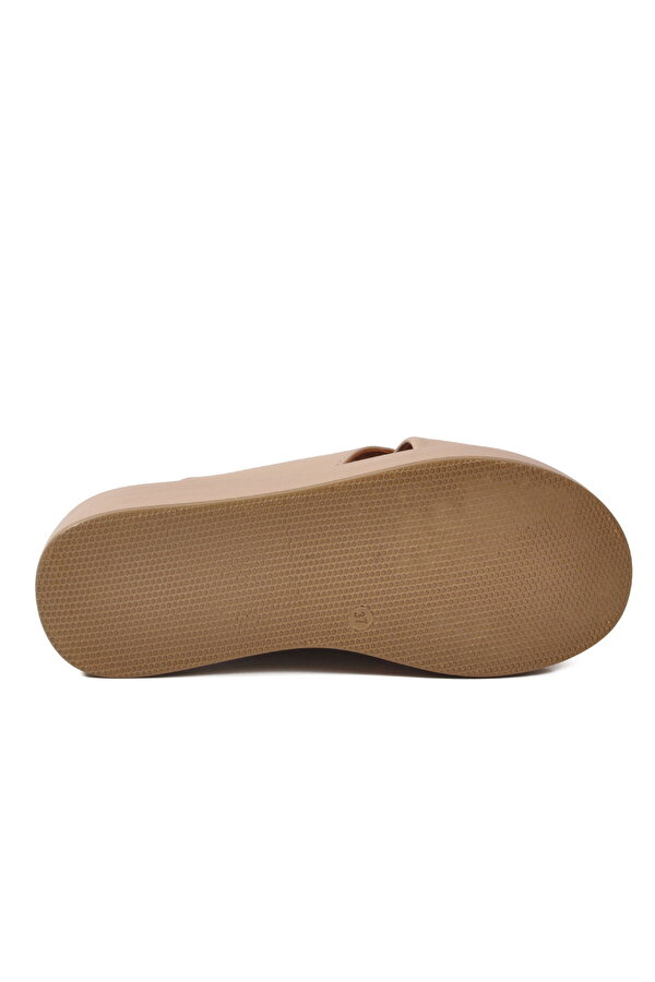 Pierre Cardin Bej Çapraz Bantlı Kadın Topuklu Terlik PC-54641 Z