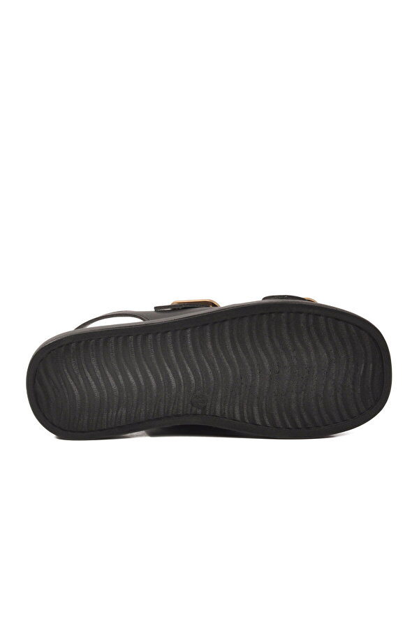 Ayakmod Siyah Çift Bantlı Kadın Sandalet 422240 Z