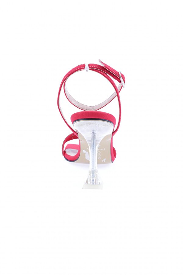 DGN 5162-23Y Kadin Burgulu Silver Taşli Bilekten Bağli Topuklu Ayakkabi