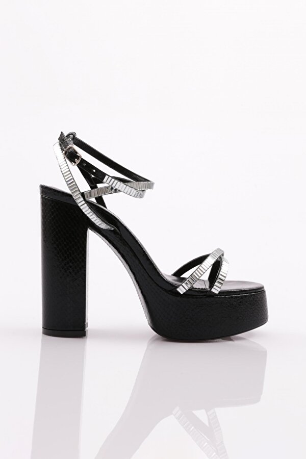 DGN 27 Kadin Taş Şeritli Topuklu Ayakkabi