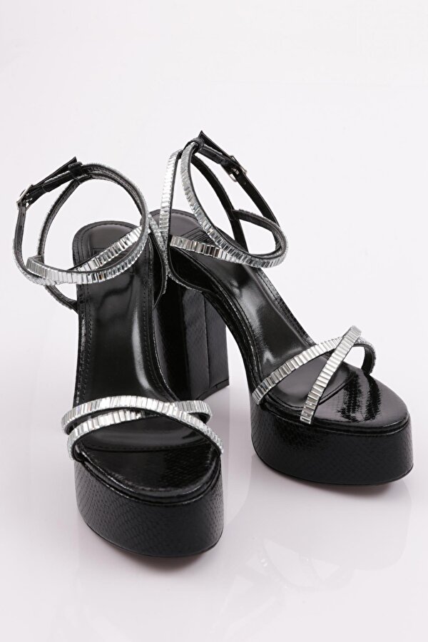 DGN 27 Kadin Taş Şeritli Topuklu Ayakkabi