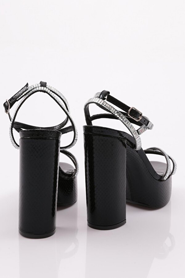 DGN 27 Kadin Taş Şeritli Topuklu Ayakkabi