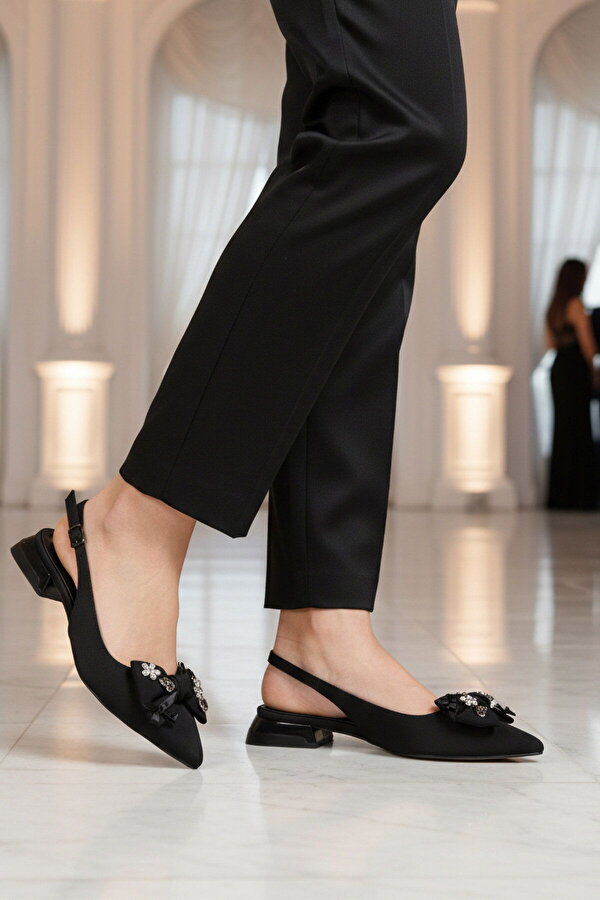 Ayakmod Siyah Dar Kalıp Davet Özel Gün Kadın Abiye Ayakkabı 606058 Z