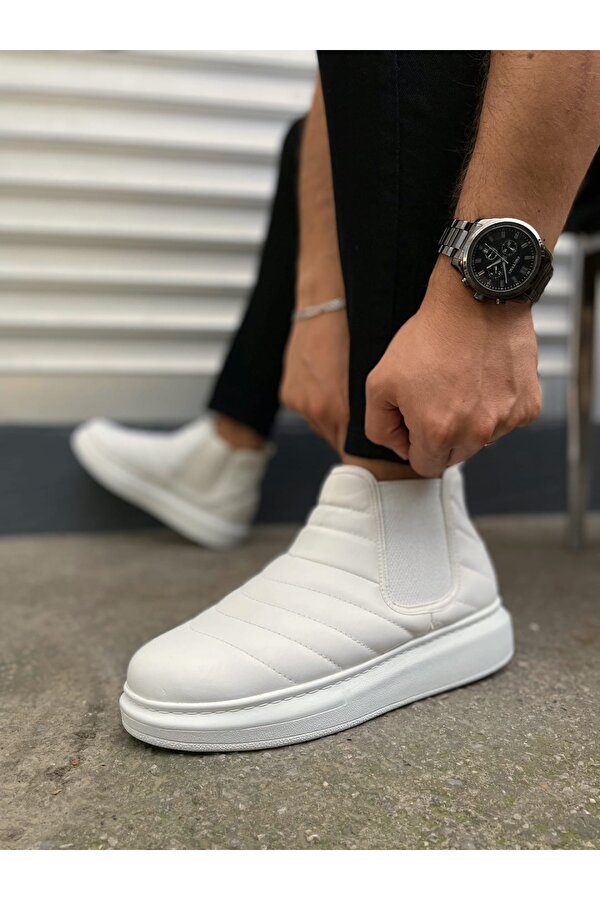 Beyaz Lastikli Erkek Sneaker Bot