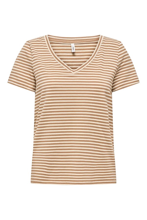 Onlvenus S/S V-Neck Shine Top Jrs Kadın T-shirt 15368929