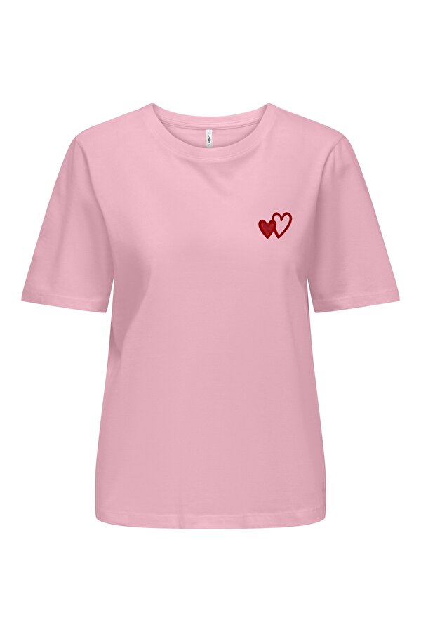 Onlhappy S/S Emb Top Jrs Kadın T-shirt 15370117