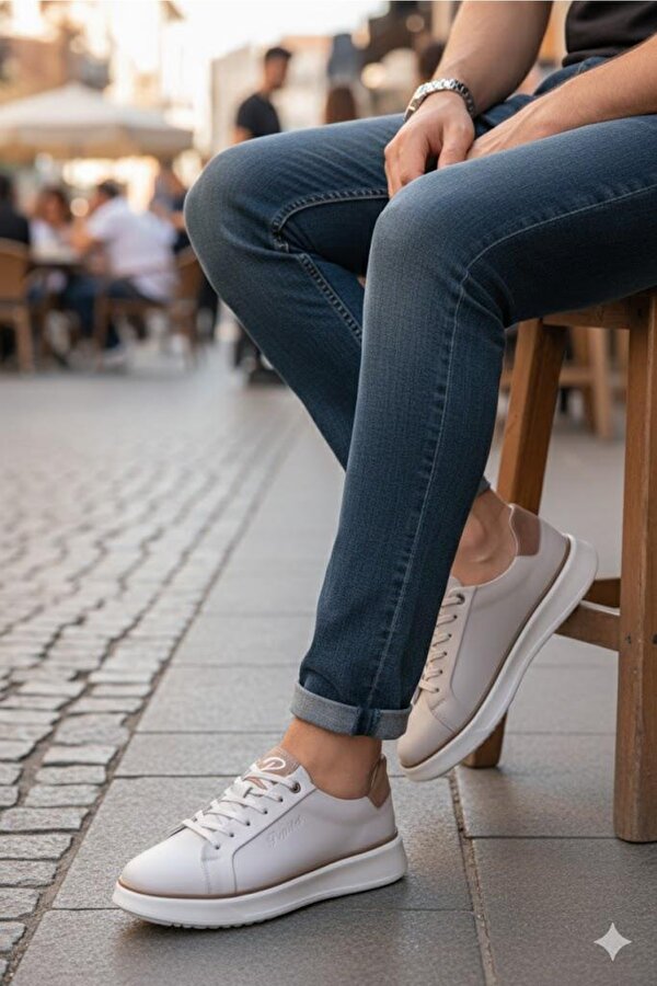 M643 Rahat Hafif Günlük Sneaker Hakiki Deri Erkek Ayakkabı