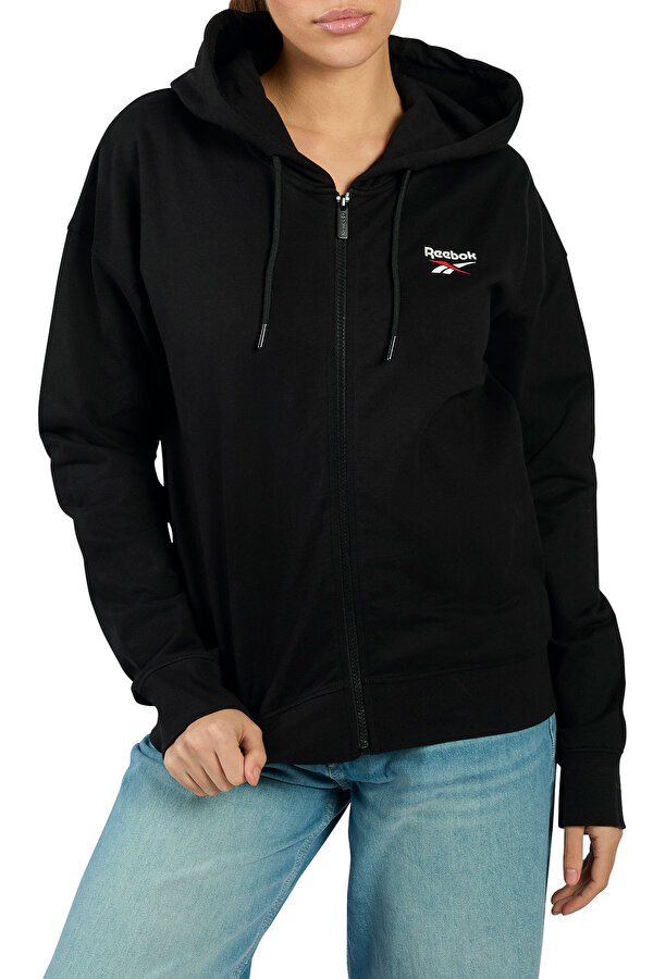 Reebok ID SMALL LOGO FULL ZIP HO BLACK Woman 449