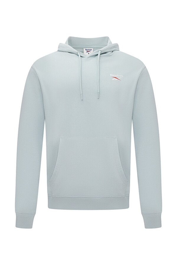 Reebok Id Small Logo French Terr Бирюзовый Мужчина Толстовка С Капюшоном