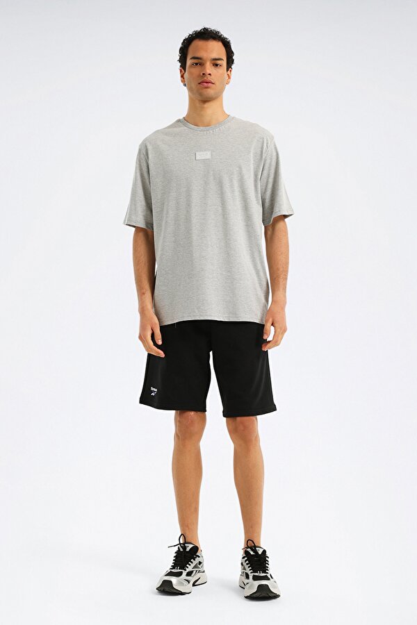 Reebok SILICONE BADGE T-SHIRT L GREY Man Sleeve T-Sh