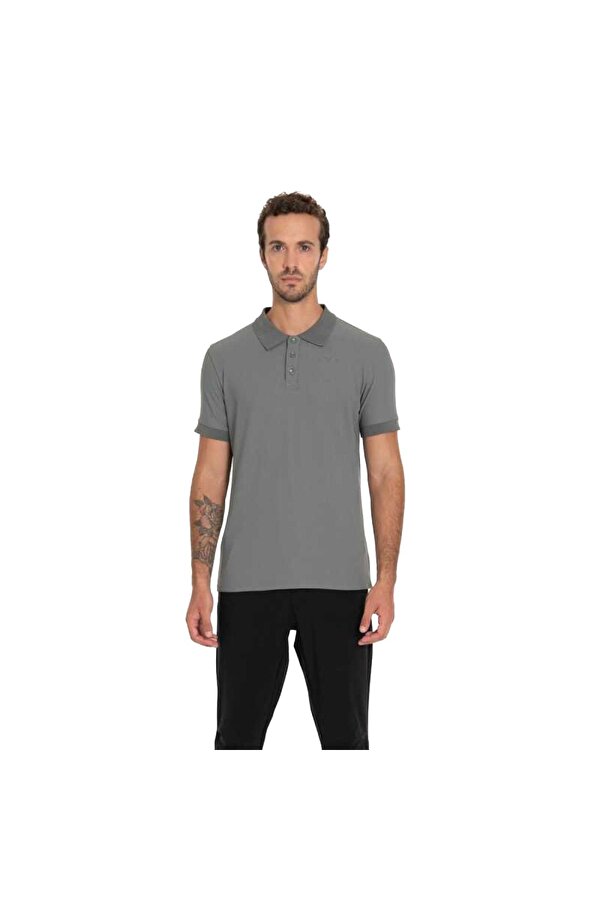 TEA04045A1 Teal Polo Yaka Tişört Antrasit
