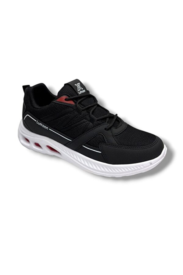 4157-26 Anorak Anatomik Erkek Sneaker Siyah Beyaz Kırmızı